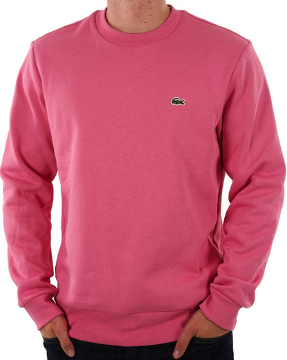 Lacoste Baumwoll-Sweatshirt Dunkelrosa