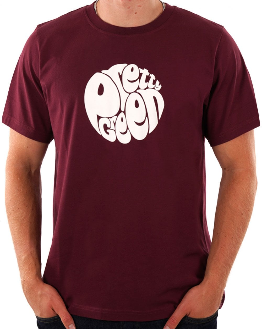 Pretty Green Gillespie Logo T-shirt Burgundy