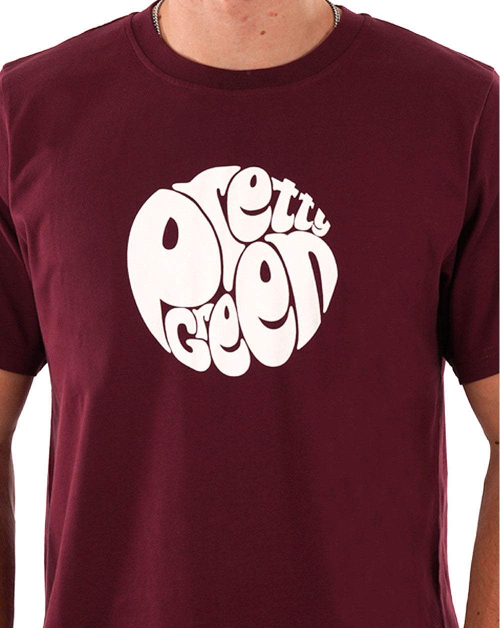Pretty Green Gillespie Logo T-shirt Burgundy