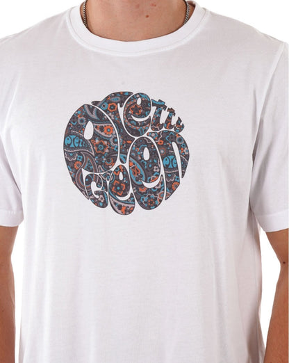 Pretty Green Wonderwall Paisley T-Shirt Weiß