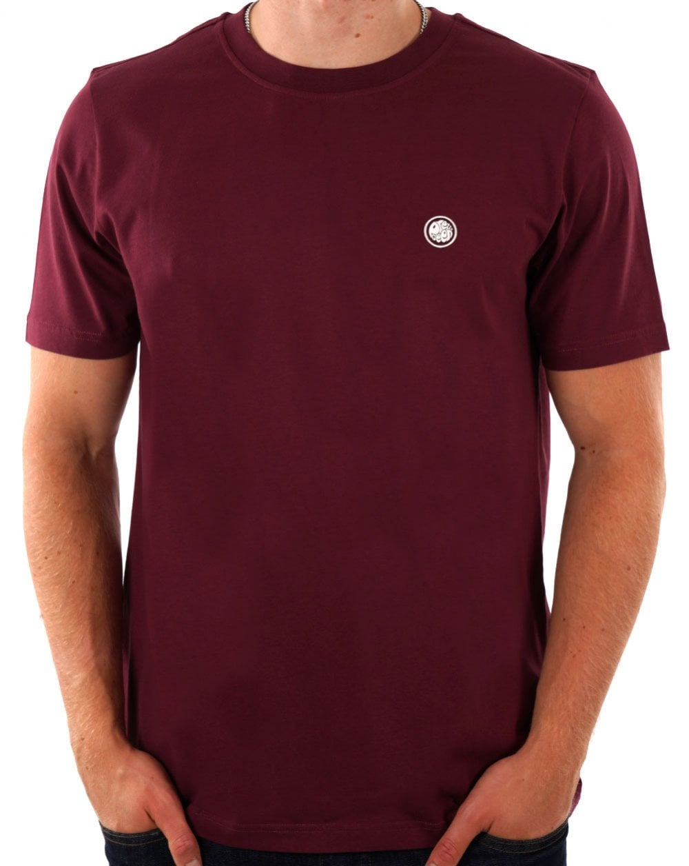 Pretty Green Mitchell T-Shirt Burgunderrot