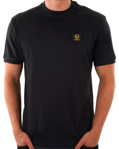 Trojan – T-Shirt mit Aufnäher in Schwarz