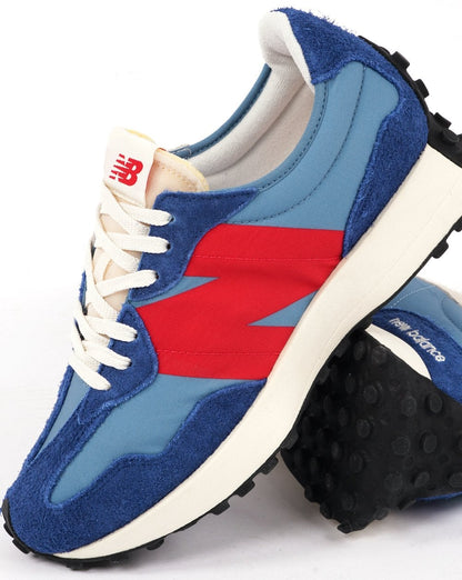New Balance 327 Trainer Blau Rot