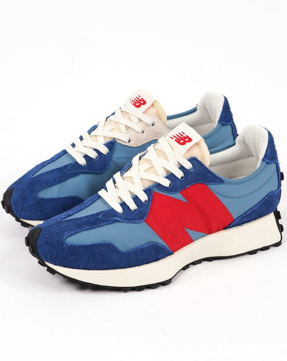 New Balance 327 Trainer Blau Rot