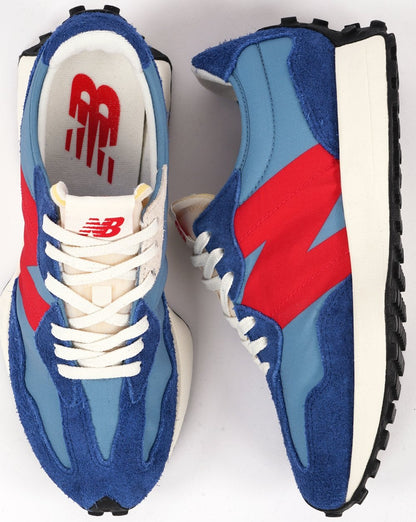 New Balance 327 Trainer Blau Rot