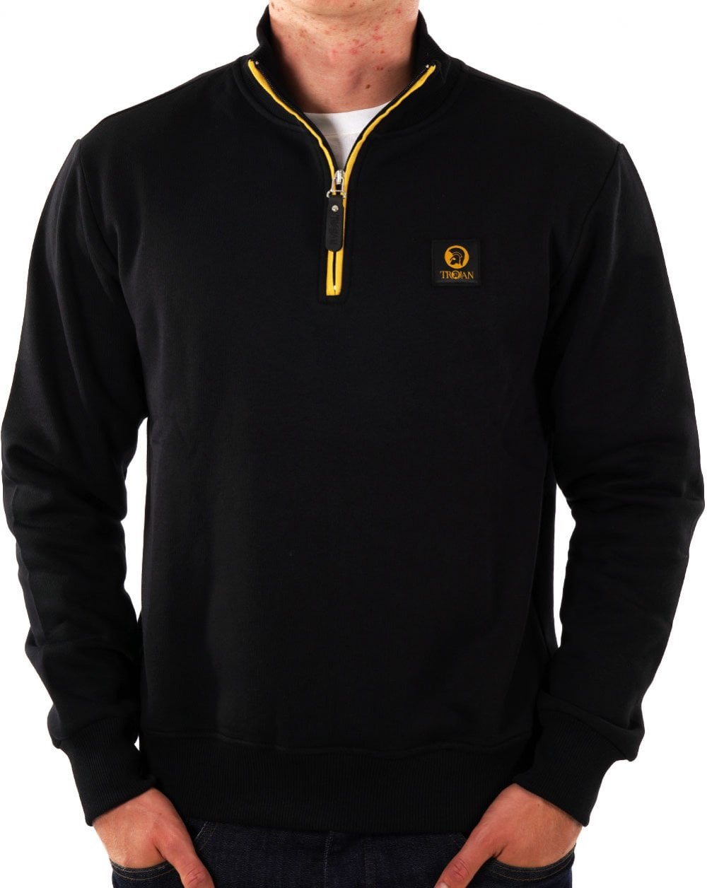 Trojan Half Zip Sweatshirt Black