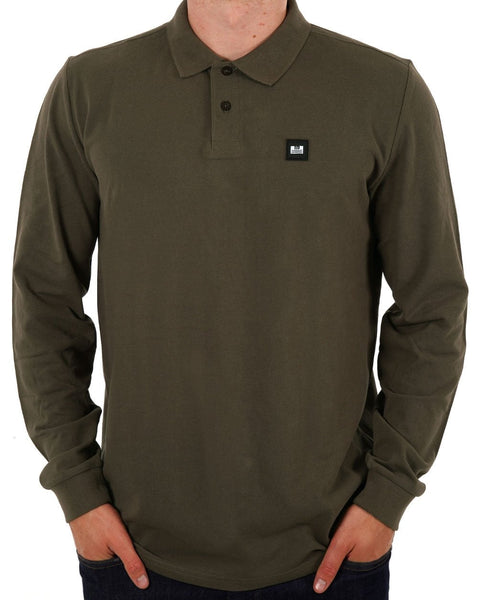 Weekend Offender Dice LS Polo Khaki Green