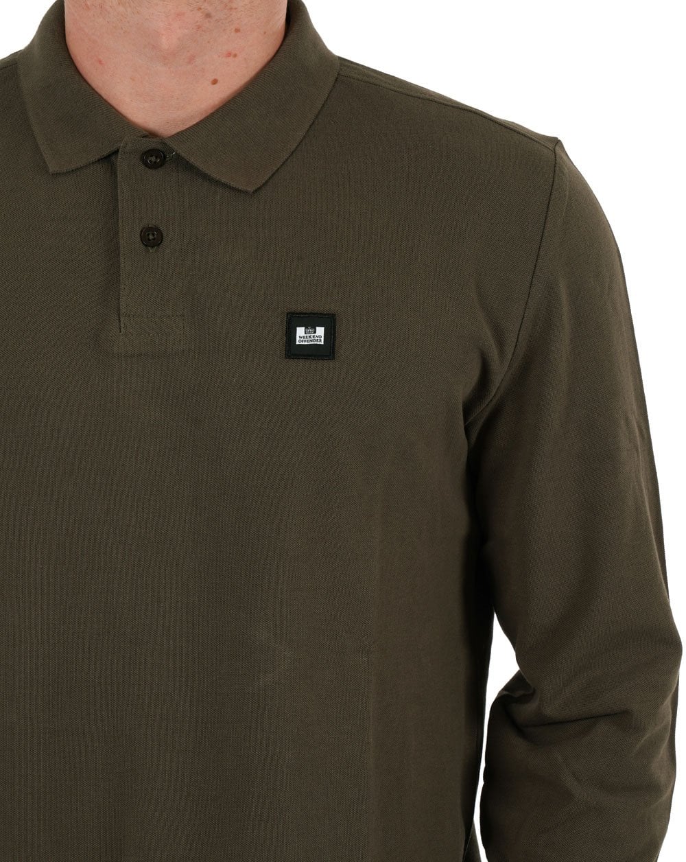 Weekend Offender Dice LS Polo Khaki Grün