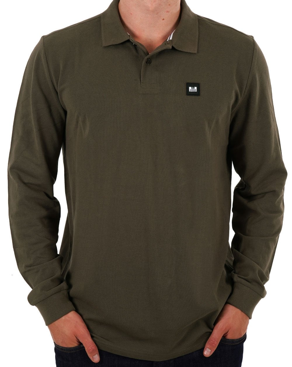 Weekend Offender Dice LS Polo Khaki Grün