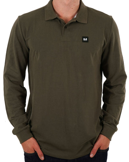 Weekend Offender Dice LS Polo Khaki Grün