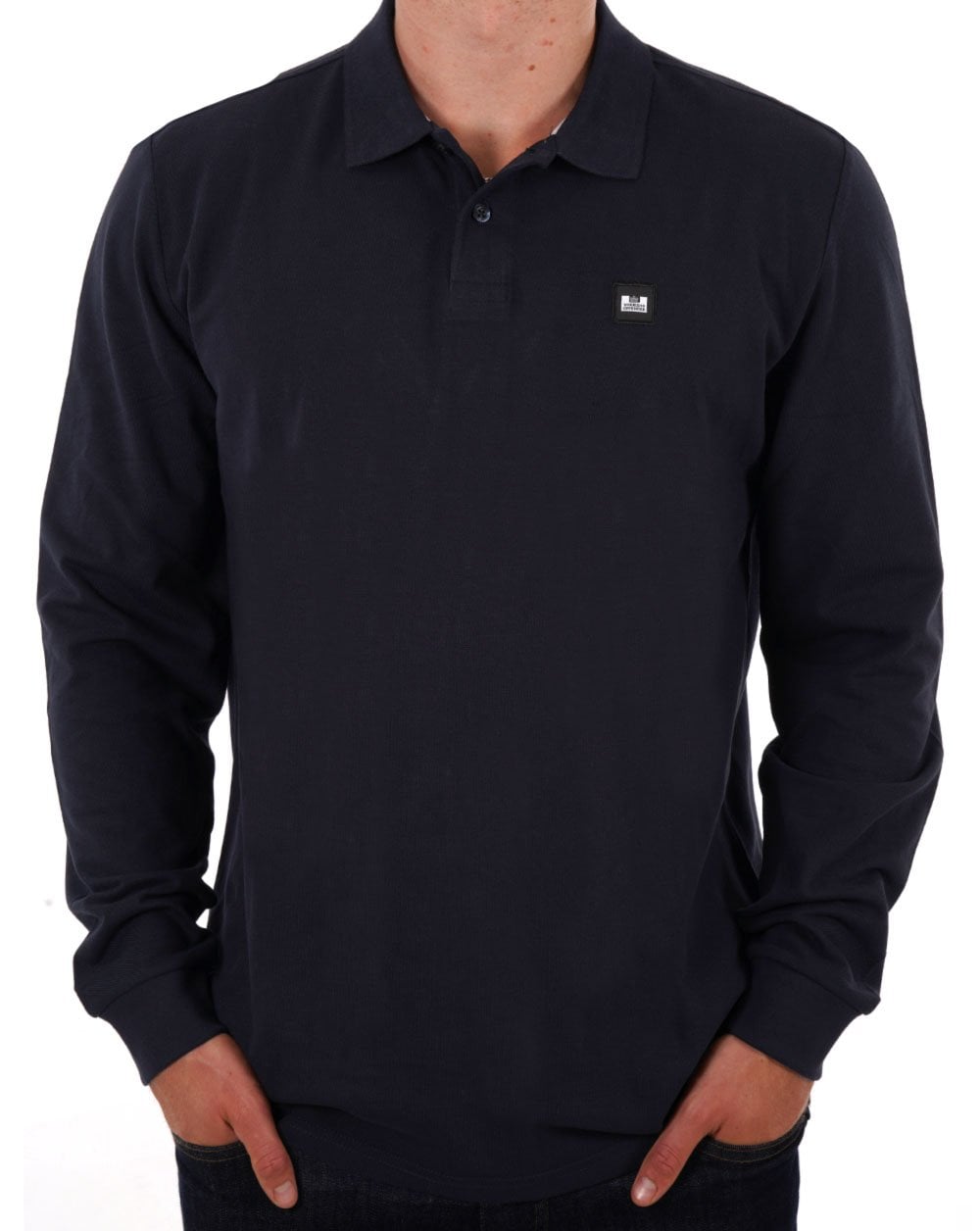Weekend Offender Dice Langarm-Poloshirt, Marineblau