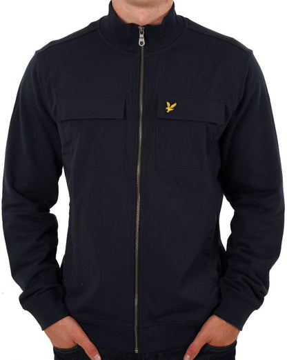 Lyle &amp; Scott Hybrid-Trainingsjacke mit Reißverschluss, Marineblau