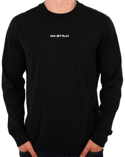 MA.STRUM Bedrucktes Langarm-T-Shirt Schwarz