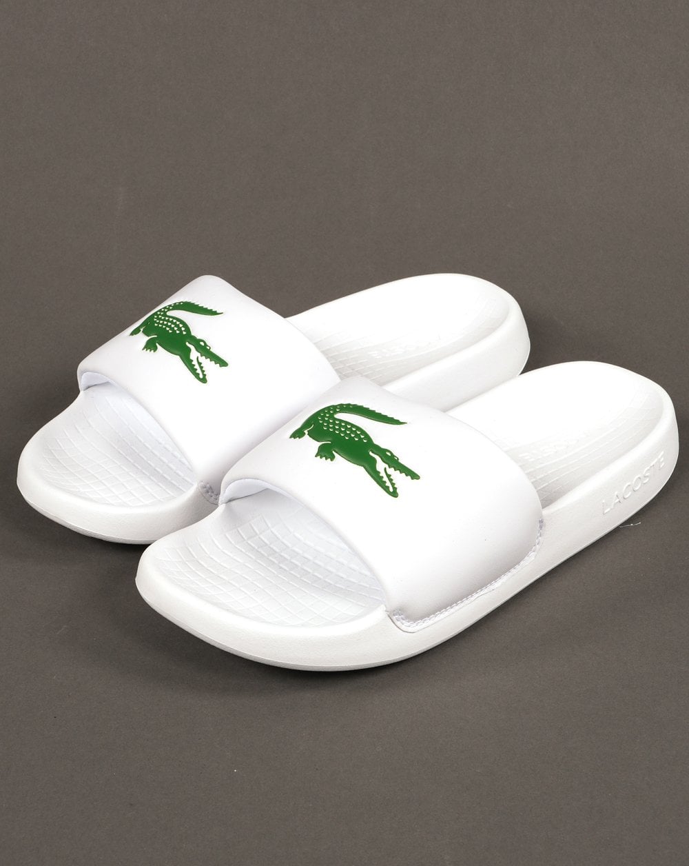 Lacoste Croco Slider Weiß/Grün