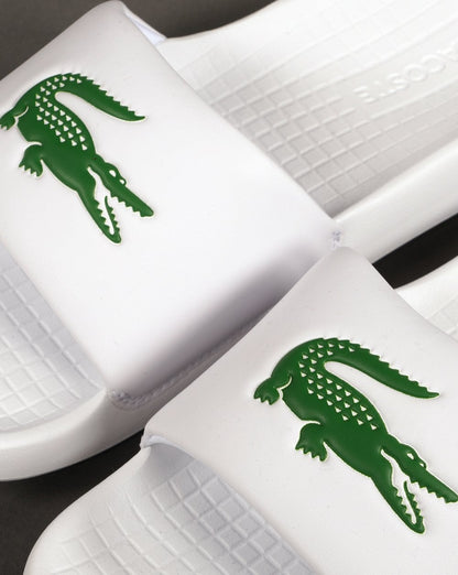Lacoste Croco Slider Weiß/Grün
