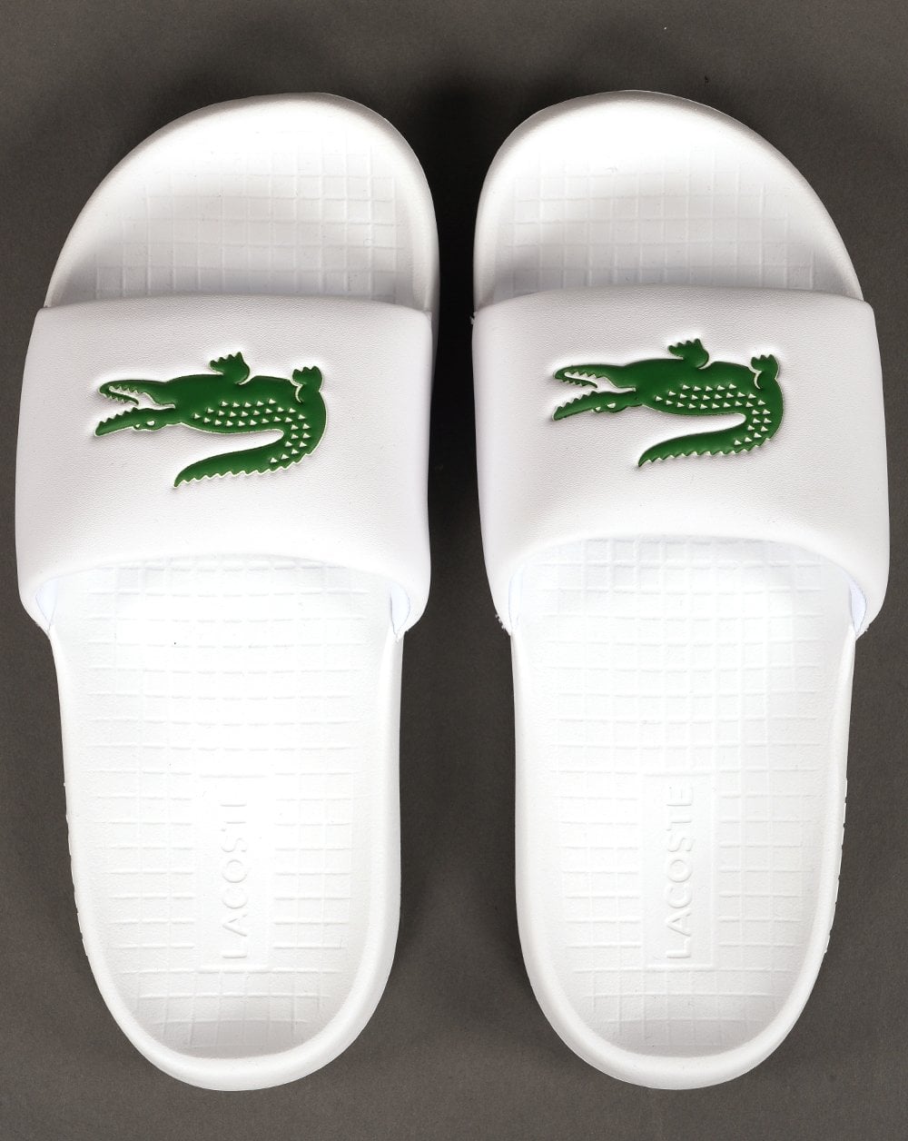 Lacoste Croco Slider Weiß/Grün