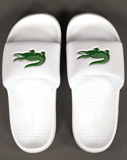 Lacoste Croco Slider Weiß/Grün