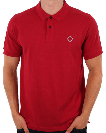 MA.STRUM Piqué-Poloshirt Dunkelrot