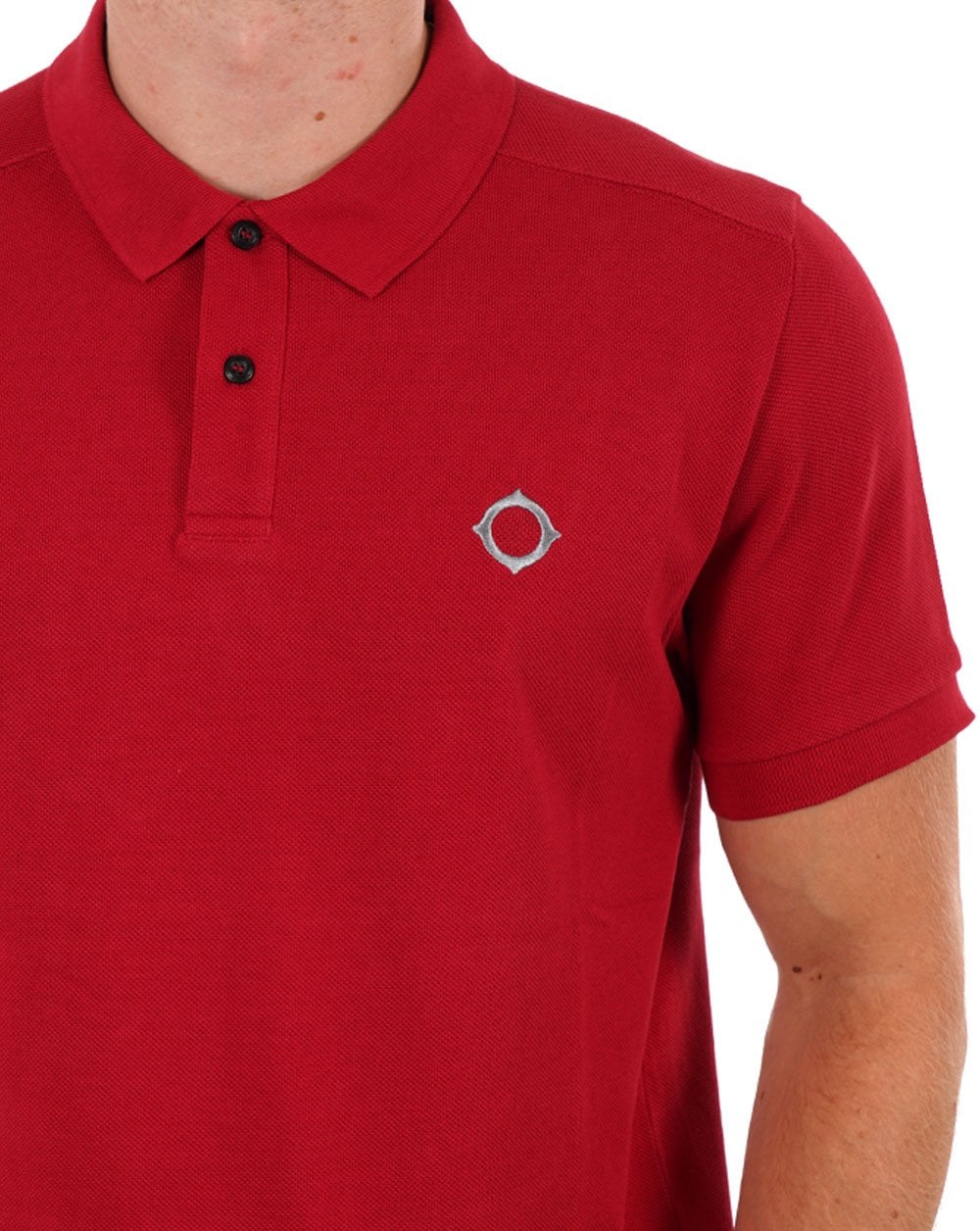 MA.STRUM Piqué-Poloshirt Dunkelrot
