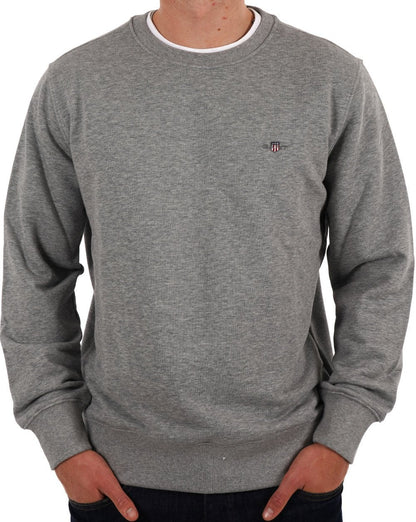 Gant Rundhals-Sweatshirt Grau Melange