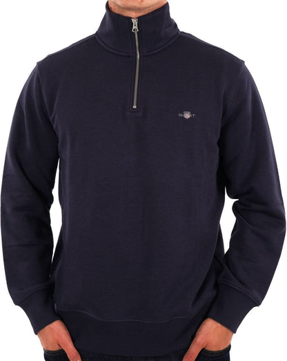 Gant Cotton Half Zip Marineblau