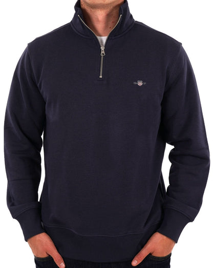 Gant Cotton Half Zip Marineblau