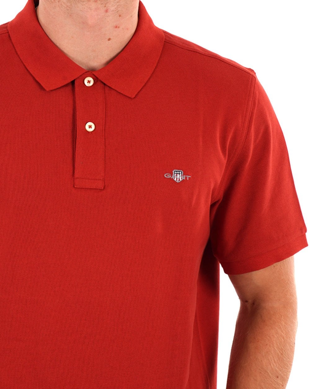 Gant Shield Pique Poloshirt Eisenrot