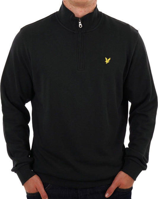 Lyle &amp; Scott – Schwarzes Sweatshirt mit 1/4-Reißverschluss