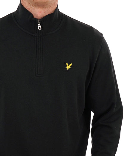 Lyle &amp; Scott – Schwarzes Sweatshirt mit 1/4-Reißverschluss