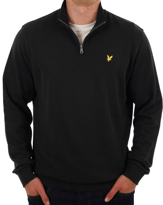 Lyle And Scott Lyle &amp; Scott – Schwarzes Sweatshirt mit 1/4-Reißverschluss