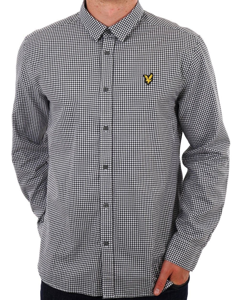 Lyle &amp; Scott Shepherd Check Shirt Dunkelmarineblau/Weiß
