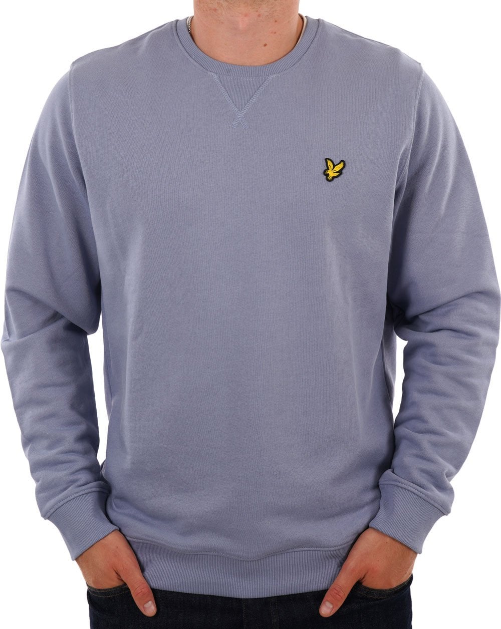 Lyle &amp; Scott – Sweatshirt mit Rundhalsausschnitt in Crafted Blue