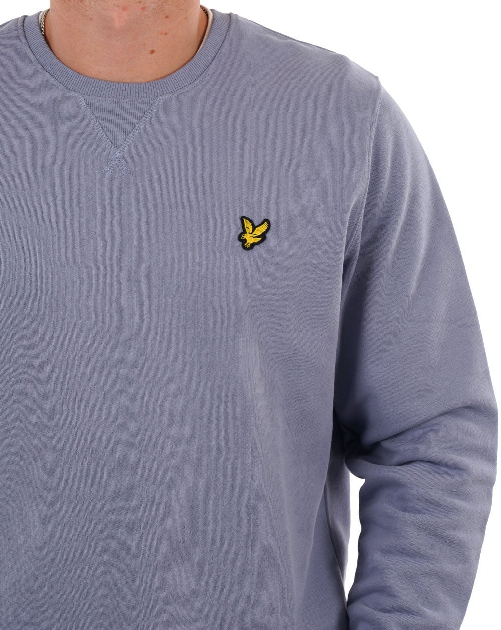 Lyle &amp; Scott – Sweatshirt mit Rundhalsausschnitt in Crafted Blue
