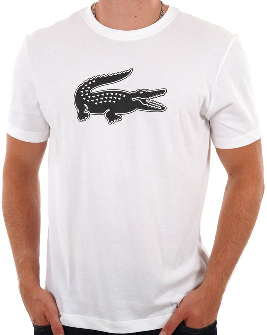 Lacoste Sport Logo T-Shirt Weiß/Schwarz