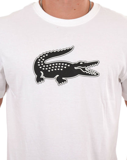 Lacoste Sport Logo T-Shirt Weiß/Schwarz