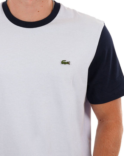 Lacoste Colourblock T-Shirt Hellblau/Marineblau