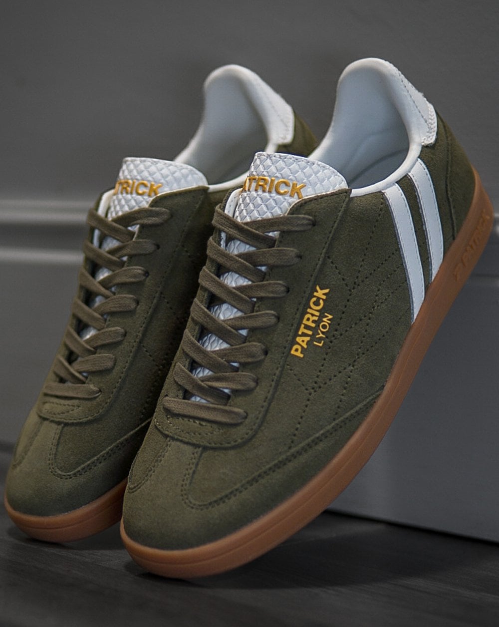 Patrick Lyon Sneakers Olivgrün/Weiß/Gummi