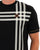 Trojan Printed Check Panel T-shirt Black