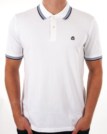 Benetton Poloshirt mit Streifen in Weiß