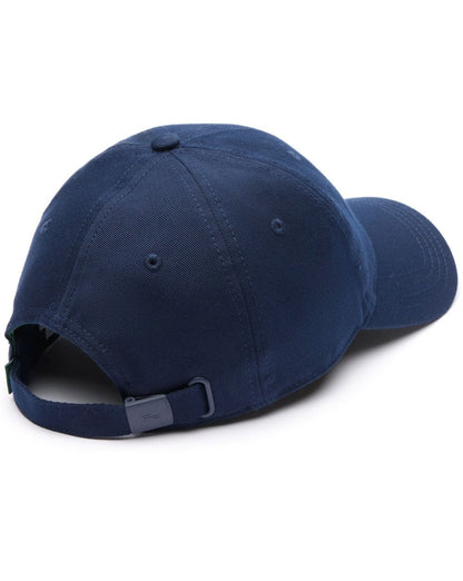 Lacoste – Kappe aus Baumwolltwill in Marineblau