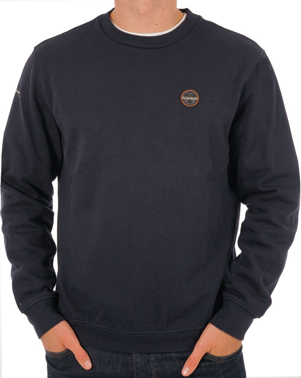 Napapijri Badge Crew Sweatshirt Marineblau