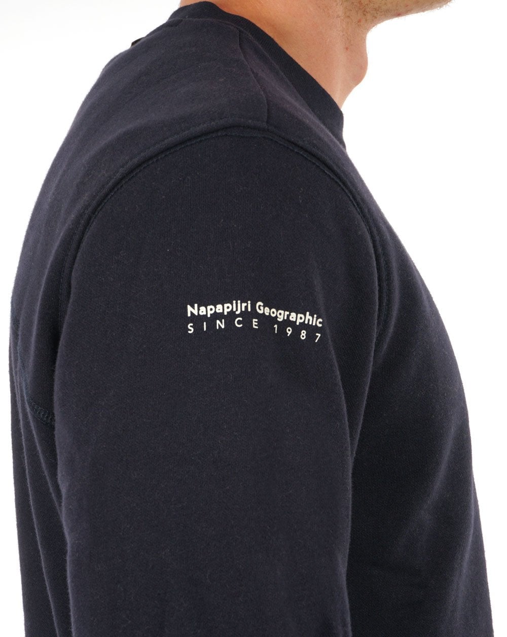 Napapijri Badge Crew Sweatshirt Marineblau