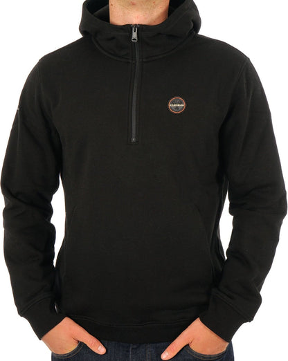 Napapijri Badge Half Zip Hoody Schwarz
