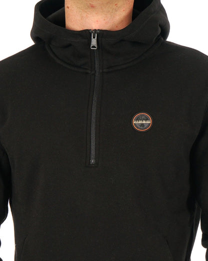 Napapijri Badge Half Zip Hoody Schwarz
