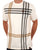 Trojan Printed Check Panel T-shirt Ecru