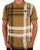 Trojan Check Panel Polo Shirt Camel