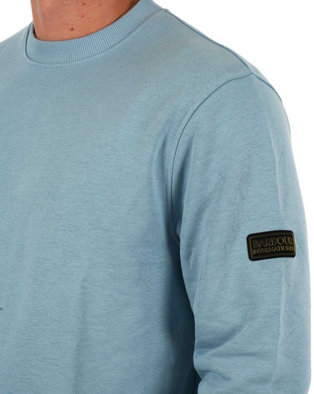 Barbour International Outline Badge Sweatshirt Betonblau