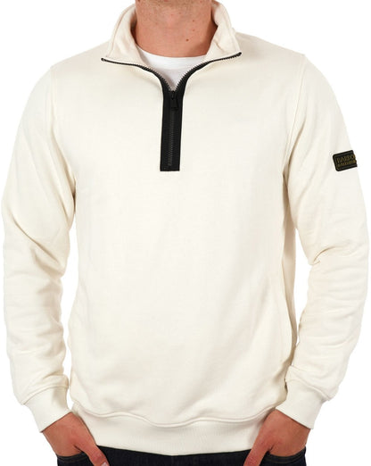 Barbour International Outline Trichterhals-Sweatshirt Flüsterweiß