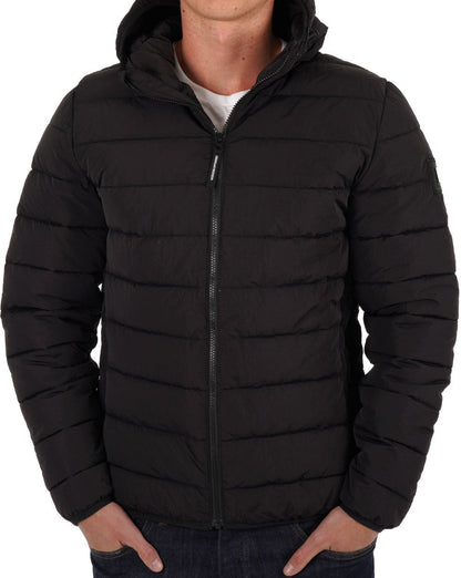 Weekend Offender La Guardia Wattierte Jacke Schwarz