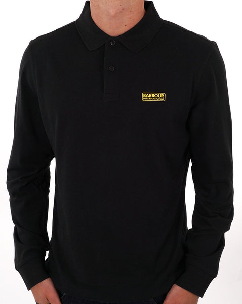Barbour International LS Polo Shirt Black
